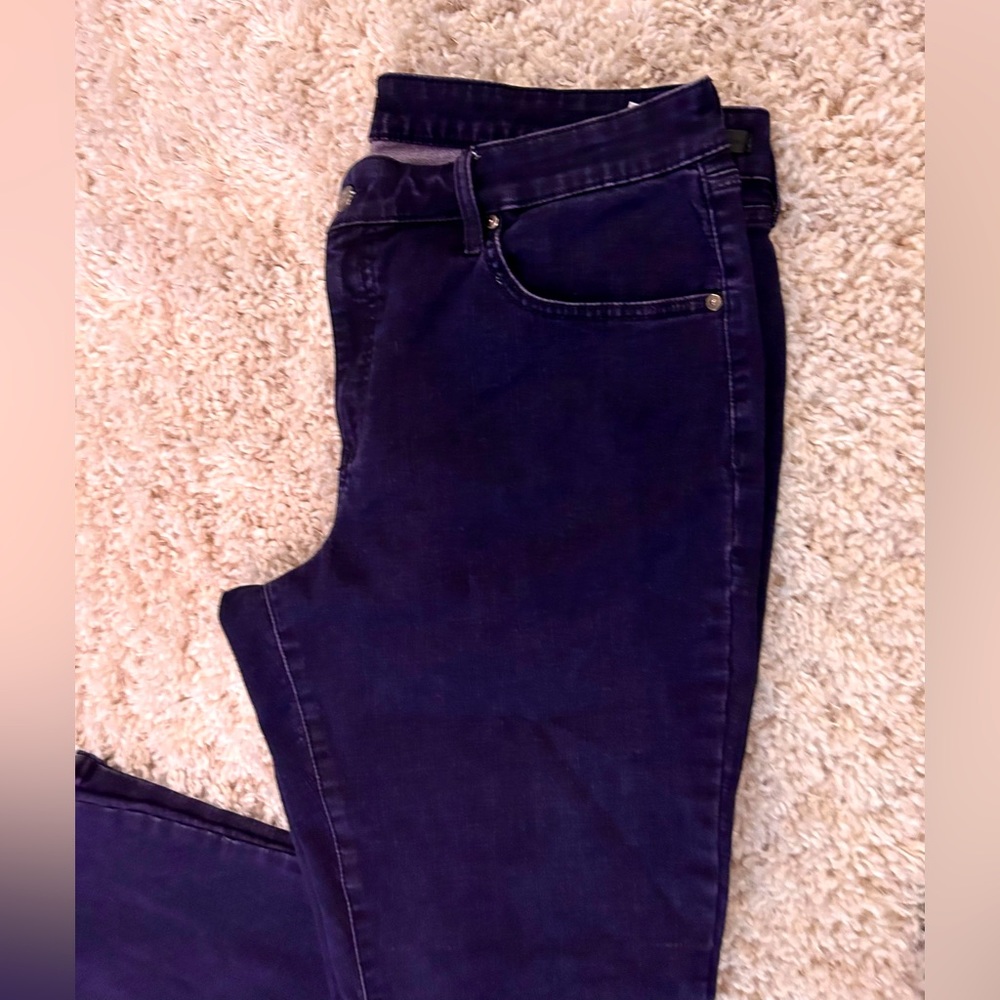 H By Halston Jeans Size 16 Dark Purplish Blue  !